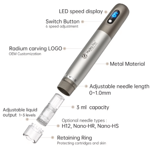 H3 Hydra Pen Microneedling Machine Derma Microneedle Dr Pen