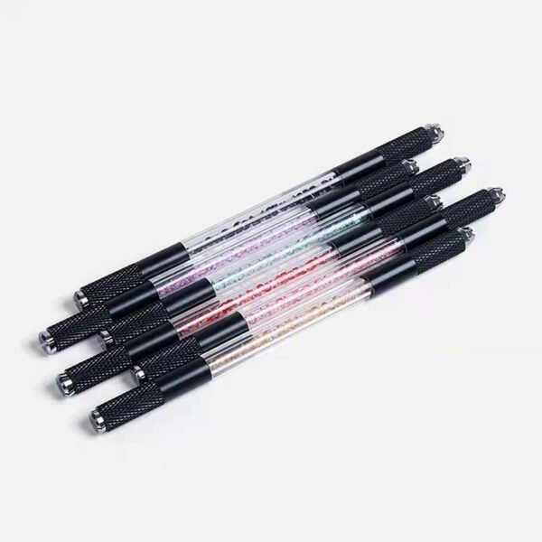 10Pcs Black Dual Ended Premium Crystal Eyebrow Microblading Pen Hand Tool