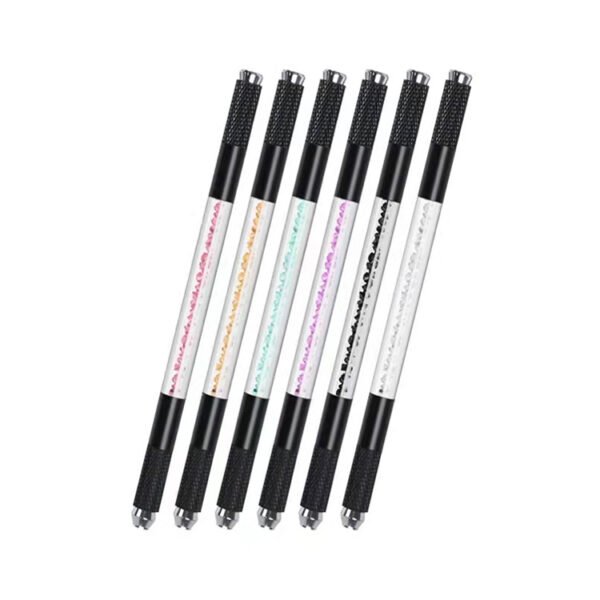 10Pcs Black Dual Ended Premium Crystal Eyebrow Microblading Pen Hand Tool