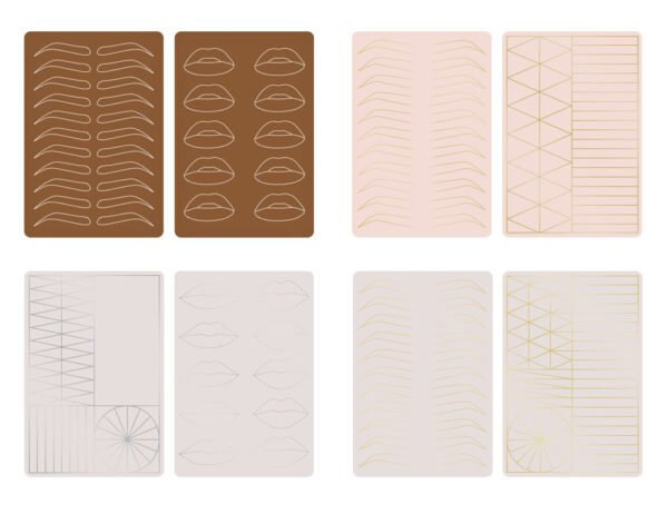 5Pcs 2 Sides Miroshading Microblading Practice Skin Sheet Pad Pmu Practice Skin for Lip Eyebrow