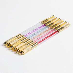 10Pcs Gold Dual Ended Premium Crystal Eyebrow Microblading Pen Hand Tool