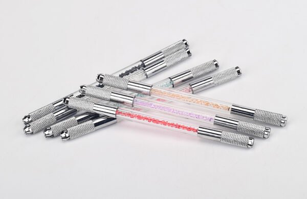 10Pcs Silver Dual Ended Premium Crystal Eyebrow Microblading Pen Hand Tool