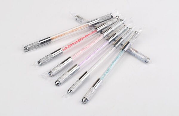 10Pcs Silver Dual Ended Premium Crystal Eyebrow Microblading Pen Hand Tool