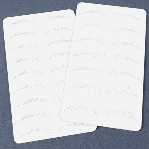 10Pcs 3D Pre Printed Hairstroke Eyebrow Silicone Pmu Practice Skin Pad