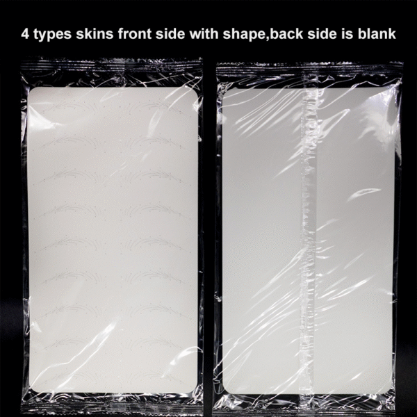 10Pcs 3D Pre Printed Hairstroke Eyebrow Silicone Pmu Practice Skin Pad