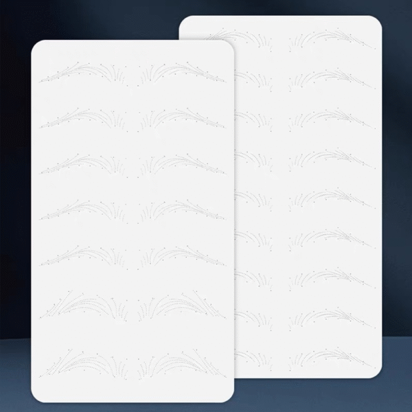 10Pcs 3D Pre Printed Hairstroke Eyebrow Silicone Pmu Practice Skin Pad