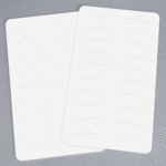 10Pcs 3D Pre Printed Hairstroke Eyebrow Silicone Pmu Practice Skin Pad