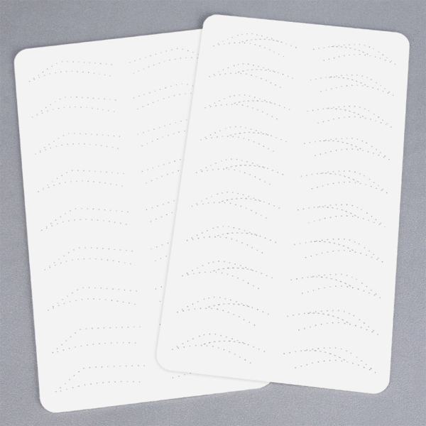 10Pcs 3D Pre Printed Hairstroke Eyebrow Silicone Pmu Practice Skin Pad