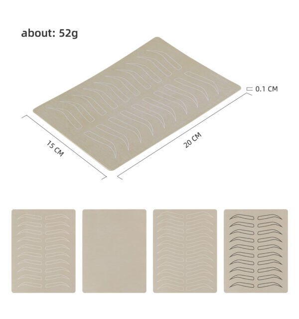 10Pcs No Ink Needed Pad Microblading Eyebrow Latex Inkless Practice Skin for Eyebrow Tattoos