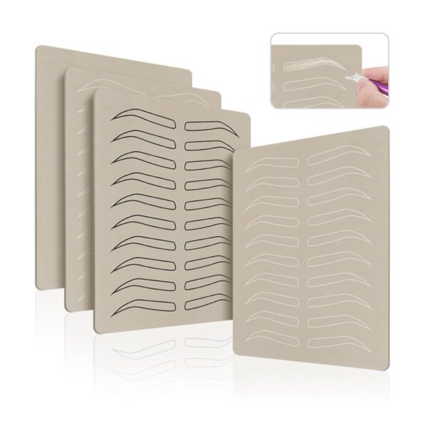 10Pcs No Ink Needed Pad Microblading Eyebrow Latex Inkless Practice Skin for Eyebrow Tattoos