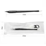10pcs Black Permanent Makeup Disposable Eyebrow Microblading Pen with Ring Cup