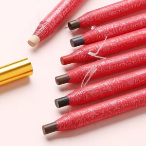 12Pcs/Box Gold Rose Eyebrow Pencil for PMU Microblading Pre Draw