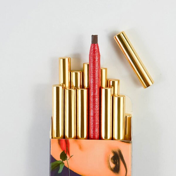12Pcs/Box Gold Rose Eyebrow Pencil for PMU Microblading Pre Draw
