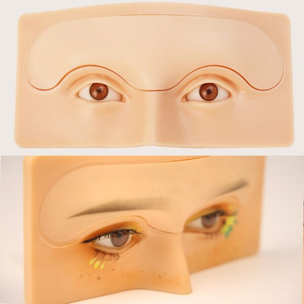 5Pcs 3d Realist Makeup Face With Replaceable Pmu Microblading Eyebrow Practice Pad