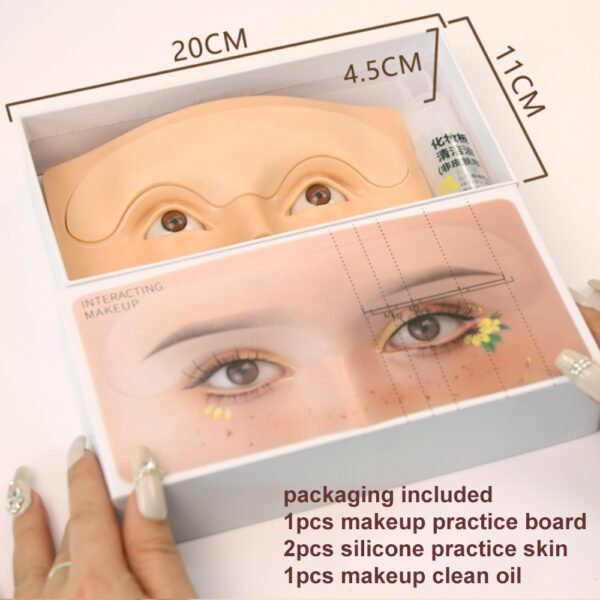 5Pcs 3d Realist Makeup Face With Replaceable Pmu Microblading Eyebrow Practice Pad