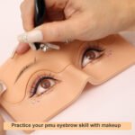 5Pcs 3d Realist Makeup Face With Replaceable Pmu Microblading Eyebrow Practice Pad
