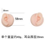 5Pcs 5D Realistic Silicone Mouth Ear Model for PMU Teaching,Piercing,Displaying Earphones, Jewelry