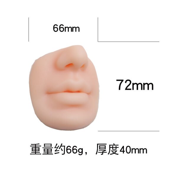 5Pcs 5D Realistic Silicone Mouth Ear Model for PMU Teaching,Piercing,Displaying Earphones, Jewelry